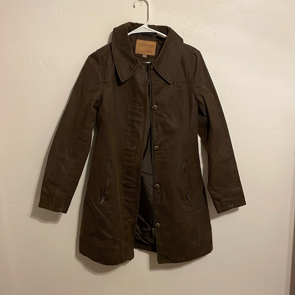 Powder River Outfitters by Panhandle Faux Oilskin Western Trench Coat